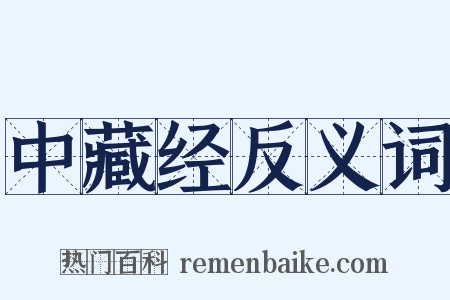 中藏经反义词是什么意思的图片